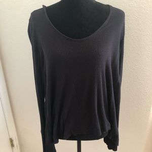 Free People waffle pattern shirt